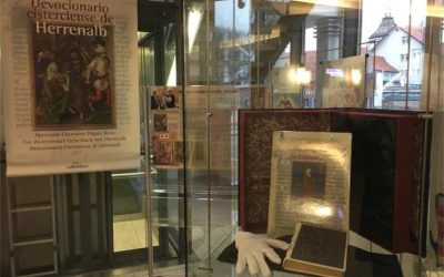 Exposición del último facsímil editado «Devocionario del Cister» en el «Sparkasse» de Herrenalb